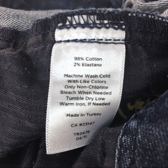 TALBOTS Jeans Modern Slim Crop Dark Wash Stretch Denim Petite Plus Size 14P / 32 - Picture 7 of 8